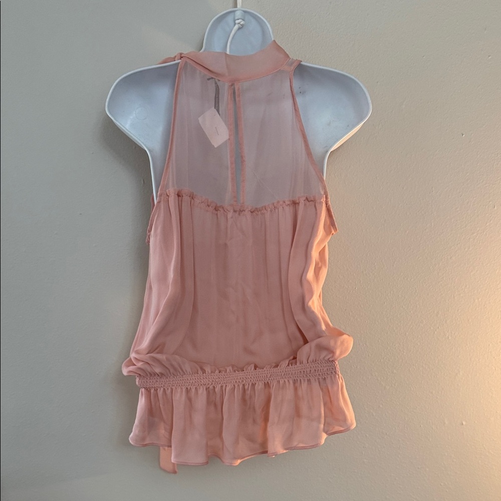 Calvin Rucker 100% still Chic Peach Halter Blouse - Picture 3 of 4